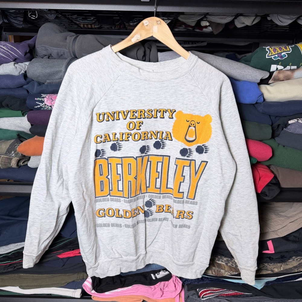 vtg 80's U of California Berkeley Golden Bears Crewneck Sweatshirt Men's M‎
